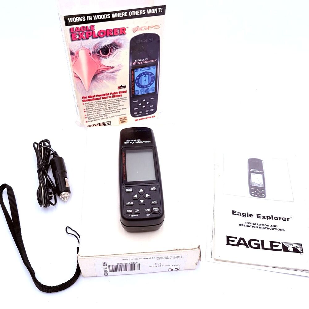 Eagle Explorer Handheld GPS 12-Channel Receiver w/ Box & Manual NEW